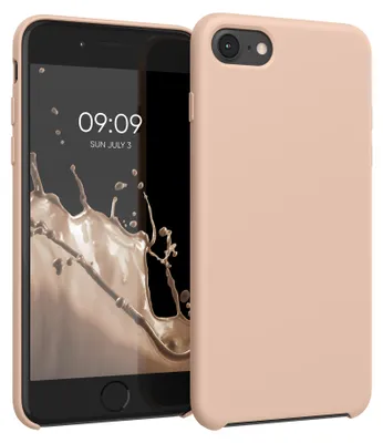Produktbild von kwmobile Handyhülle für Apple iPhone SE (2022 / 2020) / iPhone 8 / 7 Hülle - Case Silikon - Kabelloses Laden - Schutzhülle Cover in Altrosa