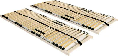 Produktbild von The Living Store Lattenroste 2 Stk. mit 28 Latten 7 Zonen 80 x 200 cm