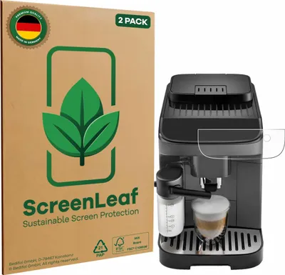 Produktbild von 2x ScreenLeaf Schutzfolie für DeLonghi Magnifica Evo nachhaltiger Displayschutz Display Schutz Folie Klar Transparent