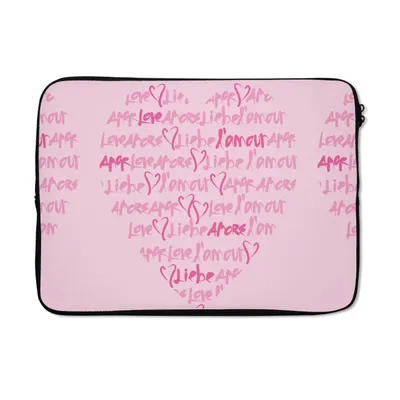 Produktbild von MuchoWow® Laptop Hülle 13 Zoll Valentinstag - Liebe Laptoptasche - Laptophülle - Sleeve - Rundumschutz