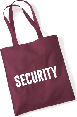 Produktbild von Huuraa Jutebeutel Security Schriftzug 10 Liter Burgundy Baumwolle Tasche Geschenkidee