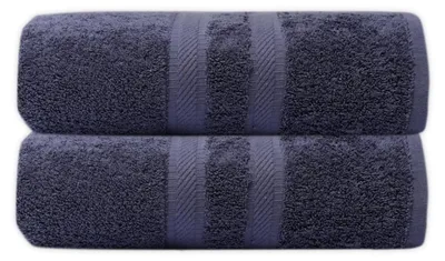 Produktbild von Extra große Jumbo-Badetücher 90 x 150 cm - 100% Ägyptische Baumwolle (Charcoal, 2 Stück)