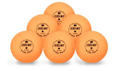 Produktbild von SEDCO Tischtennisbälle fürs Training, 1 x zellfrei, 6 Stück, orange