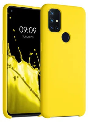 Produktbild von kwmobile Handyhülle für OnePlus Nord N10 5G Hülle - Case Silikon - Kabelloses Laden - Schutzhülle Cover in Strahlend Gelb