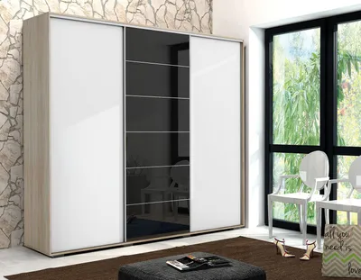 Produktbild von Kleiderschrank 250/215 MANUEL – Sonoma-Eiche / Weiß