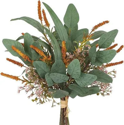 Immagine prodotto di Decorazione con fiori artificiali di eucalipto e salvia, vaso da 48 cm