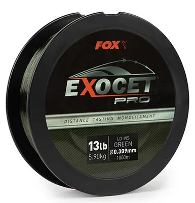 Produktbild von Fox Exocet Pro Monofilament Low Vis Green - 1000m Karpfenschnur, Durchmesser/Tragkraft:0.309mm / 13lbs / 5.90kg