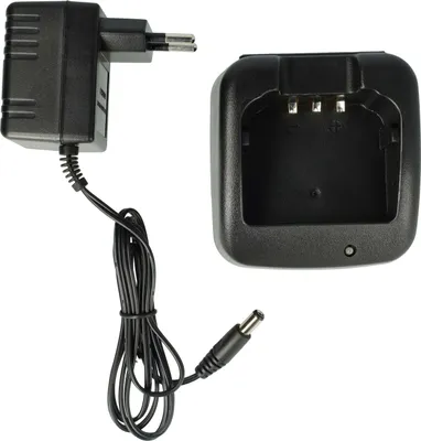 Produktbild von vhbw Ladegerät kompatibel mit Icom IC-F44GT Funkgerät-Akkus - Ladestation + Netzteil, 12 V, 0,5 A