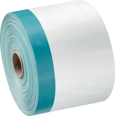 Produktbild von Abdeckfolie 30cm x 20m (300mm), UV-stabil, mit Gewebeklebeband–Außen Abklebeband, Folienklebeband, Gewebe, Masker, Klebeband, Abdeckband, Malerfolie