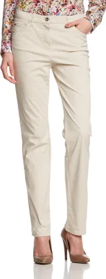 Produktbild von 18185 Gerry Weber, Irina,  Damen Jeans Hose, Gabardine Stretch, sandbeige, D 46 Inch 36 L 32