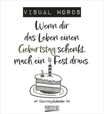 Produktbild von Geburtstagskalender Visual Words