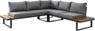 Produktbild von riess-ambiente Moderne Garten Sitzgruppe TAMPA LOUNGE 240cm grau Aluminium wetterfest inkl. Sitzkissen Sitzmöbel Loungeset