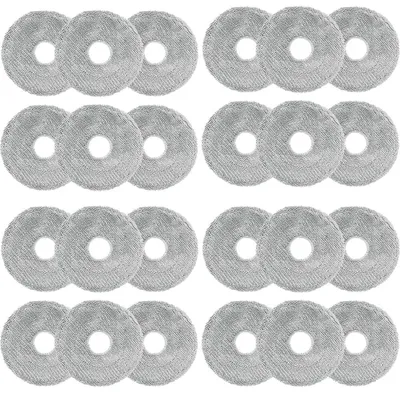 Produktbild von 24 Stück Wischtücher für Dreame L10s Ultra Gen 3/Gen 2/L10s Pro Ultra Heat/X40/X50 Ultra Complete,Mova E30 Ultra/Mova P50 Pro Ultra,L10s/L40/X30 Ultra,Xiaomi X10+/X20+ Saugroboter, Mikrofaser Wischpad