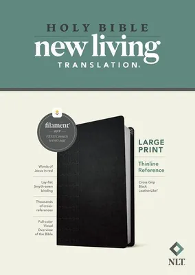 Produktbild von NLT Large Print Thinline Reference Bible, Filament Enabled Edition (Red Letter, Leatherlike, Black)