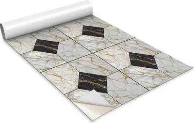 Obrázek produktu pro Samolepicí fólie na nábytek - Dekorační fólie - Stolní nábytek - Krájitelná - Textura mramorových dlaždic - 100 x 50 cm