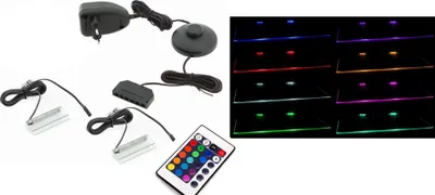 Obrázek produktu pro Nábytek24 SOHO LED osvětlení, RGB 16 barev, do obývacího pokoje, sada 2 kusů
