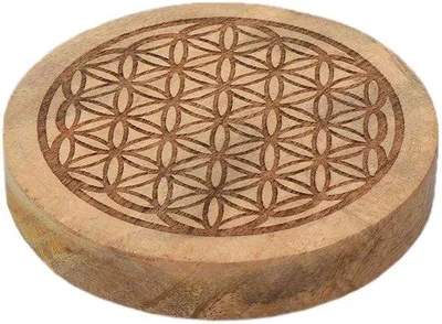 Immagine prodotto di Sottobicchieri - In legno intagliato - Diametro 10 cm