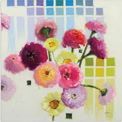 Produktbild von ARTland Wandbild Alu für Innen & Outdoor Color Chart II Größe: 100x100 cm