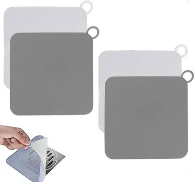 Obrázek produktu pro Silikonové zátky do vany – 14,7 cm – do koupelny a kuchyně – šedé/bílé