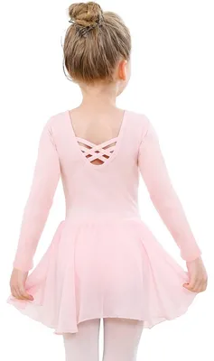 Productafbeelding van Balletjurk meisjes Dansjurk Dansbody - Katoen - Korte mouwen - Met chiffon tutu rok