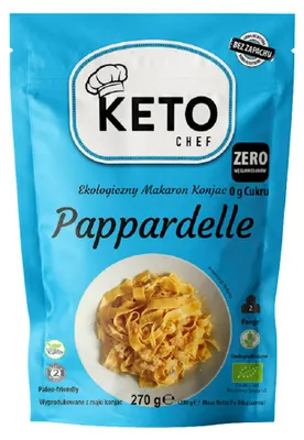 MAKARON (KONJAC) PAPPARDELLE BEZGLUTENOWY BIO 270 g (200 g) - KETO CHEF