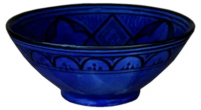 Produktbild von Marokkanische Keramikschale in Blau für Obst, Salat und Reis