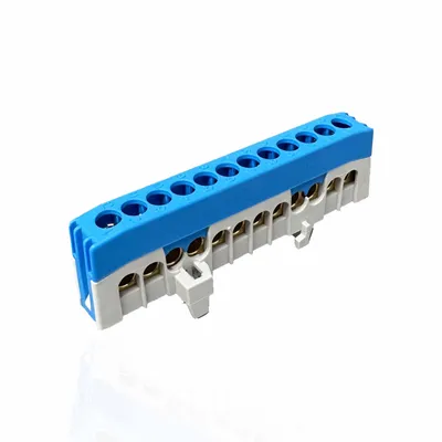Produktbild von SD ProfiLine Nullleiterklemme N12-F2, 12-polig, blau, 1 Stück