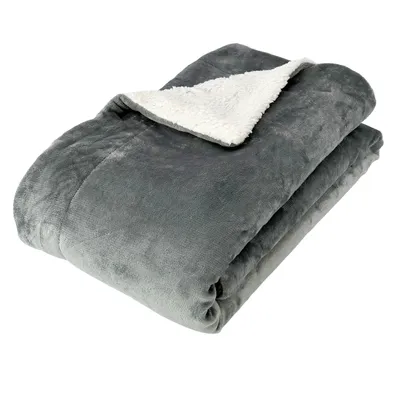 Produktbild von Decke, dicke, flauschige Decke, doppelseitig, Sherpa 150x200 Hellgrau