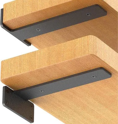 Image de Supports muraux industriels pour charges lourdes - fixation invisible - style industriel vintage - lot de 6