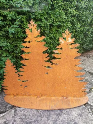 Produktbild von Edelrost Weihnachtsbaum, 3er-Bäume