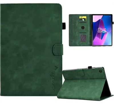Zdjęcie produktu dla Etui ochronne do Lenovo Tab M10 (3. generacji), 10,1 cala, model TB328FU, kolor zielony, wykonane z ultracienkiej skóry PU