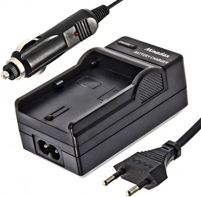 Produktbild von Minadax® Ladegeraet 100% kompatibel fuer Casio NP-20, NP-60 inkl. Auto Ladekabel, Ladeschale austauschbar
