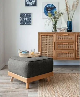 Produktbild von MIUFORM Dazzling Daisy - Hocker - 56x56cm - Anthrazit - Fußhocker Sitzhocker