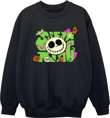 Immagine prodotto di The Nightmare Before Christmas - Felpa "Scream" per bambina BI56507 (116) (Nero)