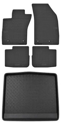 Produktbild von Gummimatten + Kofferraumwanne für Fiat Tipo II 2015- (Schrägheck) – Schwarz, passgenau – Wielganizator