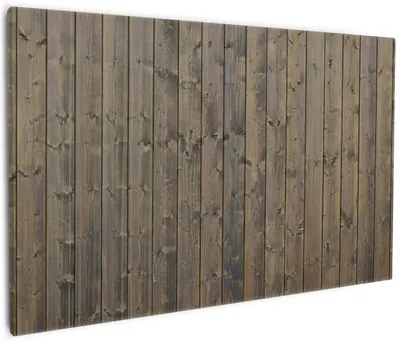Produktbild von Wallario Premium Leinwandbild Holzpaneelen in grau braun - Holzmuster mit Maserung in Größe 60 x 90 cm