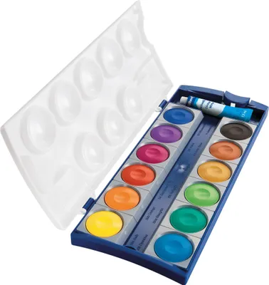 Produktbild von Pelikan Deckfarbkasten K12, 12 Farben + 1 Tube Deckweiß, 1 Stück