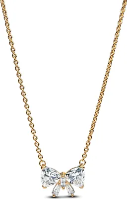 Produktbild von Pandora Halskette  funkelnde Schleife 363508C01-45 vergoldet