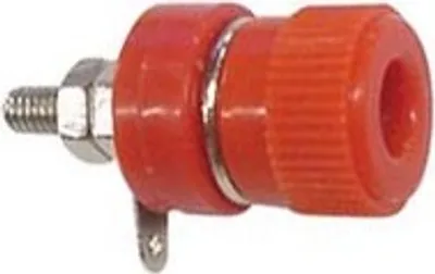 Produktbild von Elektrische Polklemme für 4mm Kabel, Nickel, Rot