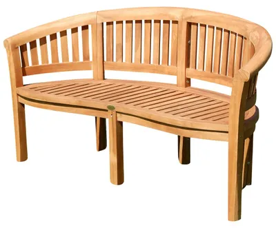 Produktbild von ALEOS. XXXL Bananenbank Gartenbank Parkbank Sitzbank 3-Sitzer Bank 150cm Holz sehr robust COCO150