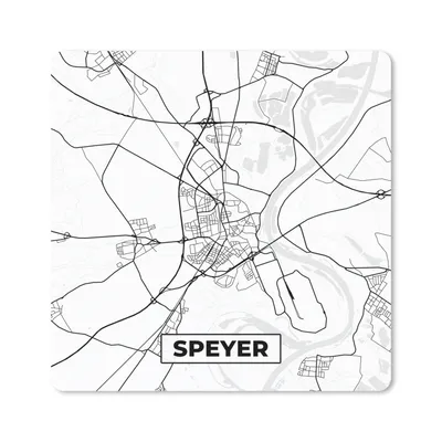 Produktbild von MuchoWow® Mauspad Mousepad Stadtplan - Speyer - Karte 30x30 cm - Mousepads - Maus Mat - Pad - Mausunterlage - Gaming