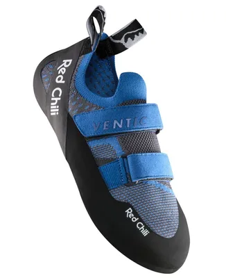 Ventic Air II Kletterschuhe von RedChili; blau mit Klettverschluss und Gummisohle; geeignet für Klettern.