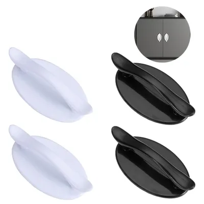 Produktbild von Türgriff Kleben, Türgriff Balkontür, 4 PCS Klebriger Türgriff, ABS-Kunststoffgriff für Türen und Fenster, Schränke, Schubladen, Schränke