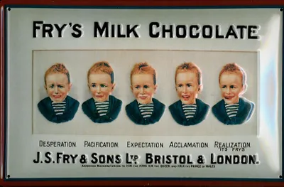 Produktbild von Blechschild Frys Milk Chocolate Milchschokolade Schild Schokolade