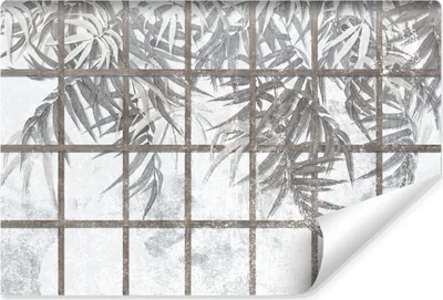 Produktbild von Muralo Selbstklebende Fototapete für Wohnzimmer tropische BLÄTTER Pflanzen Beton Vintage Br. 208cm x Hö. 146cm