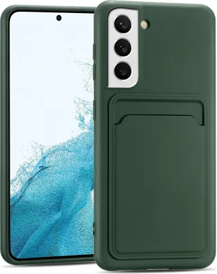 Produktbild von Handyhülle für Samsung Galaxy S22 Hülle Silikon Schutzhülle mit Kartenfach Slim Wallet Case, Grün