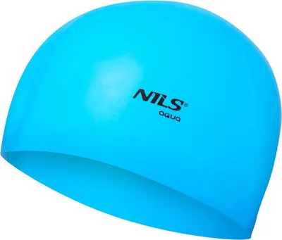 Produktbild von Nqc Solid Color Bl02 Blau Silikon Badekappe Nils Aqua