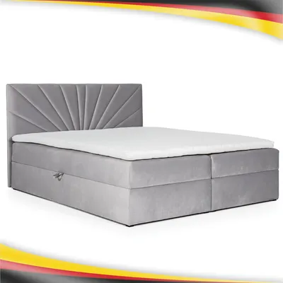 Produktbild von Boxspringbett Doppelbett TEO 2  - 120x200cm Bett mit Bonellmatratze, mit Bettkasten f r Bettw sche und Topper.  (Beige)
