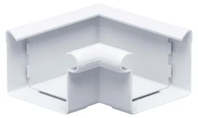 Produktbild von INEFA Rinnenwinkel 90 Grad kastenförmig Innenwinkel, PVC NW68 / 68mm Weiß Wulst innen, Verbindungsstück Dachrinnenzubehör, Germany