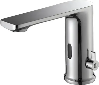 Zdjęcie produktu dla Bateria stojąca z czujnikiem i regulacją temperatury, 6V DC (4xAA), chrom